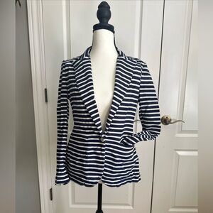 Ralph Lauren Blue Label Navy and White Striped Blazer Size 4